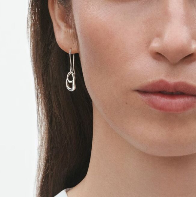 Georg Jensen "Offspring" ørepynt i sølv, heng