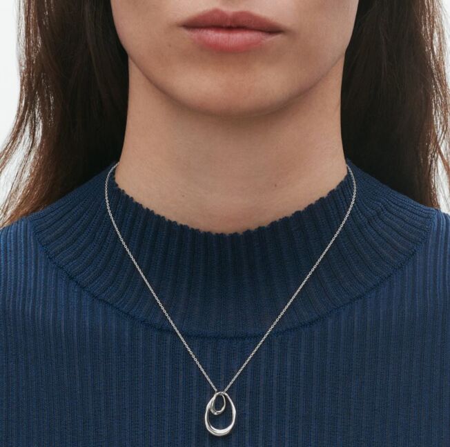 Georg Jensen "Offspring" kjede i sølv, stort