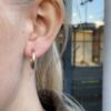 Øreringer, firkantet i gult gull 15mm