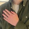 Glatt ring i sølv til mann
