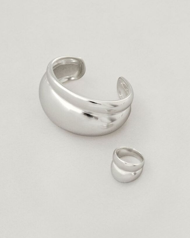 Georg Jensen “Curve medium” armring i sølv