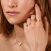OLE LYNGGAARD COPENHAGEN Winter Frost ring i gult gull med diamanter
