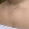 Prins og prinsesse, hvitt gull hjerte med diamanter 0,03ct