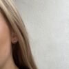 Ørering 11 mm i rhodinert sølv