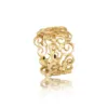 Grace ring forgylt børstet sølv, fra noën. Fairtrade sølv.