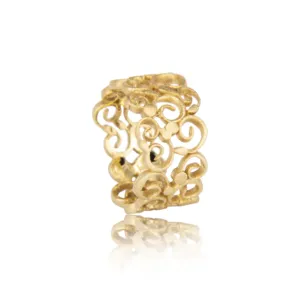 noen_92175 Grace ring forgylt børstet sølv, fra noën. Fairtrade sølv.