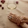 Georg Jensen Moonlight Grapes band-ring i sølv