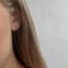 Ørering 12 mm i rhodinert sølv