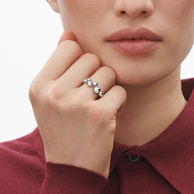Georg Jensen Moonlight Grapes ring i sølv