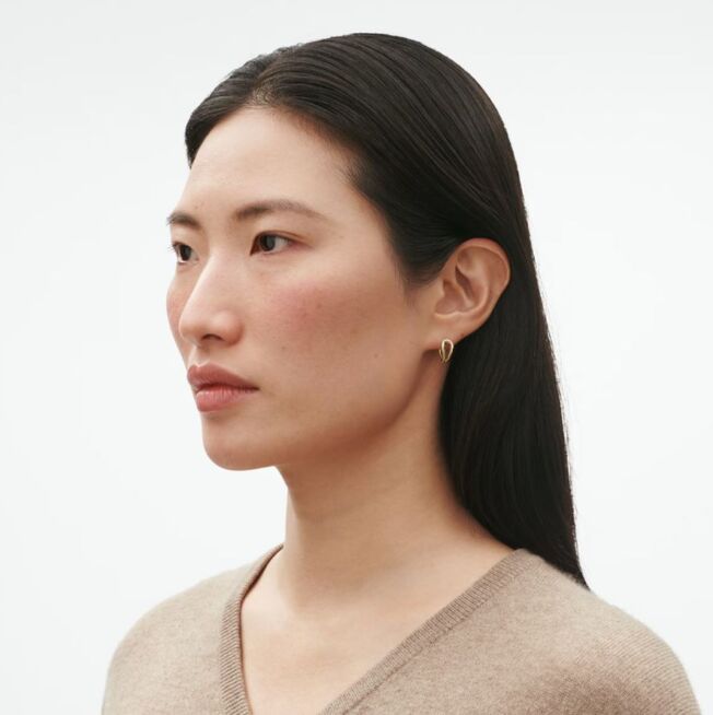 Georg Jensen "MERCY Swirl" ørering i gult gull