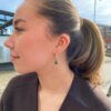 Coeur de Lion ørering i gullfarget stål