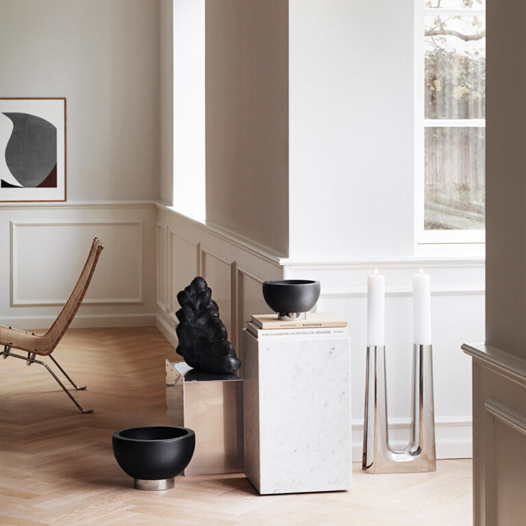 Georg Jensen "SGJ Bolle" liten i ask og stål