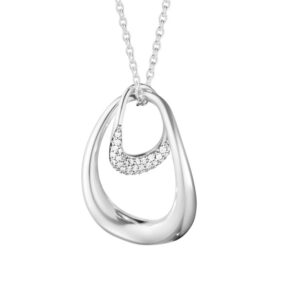 Georg Jensen "Offspring" kjede i sølv med diamanter