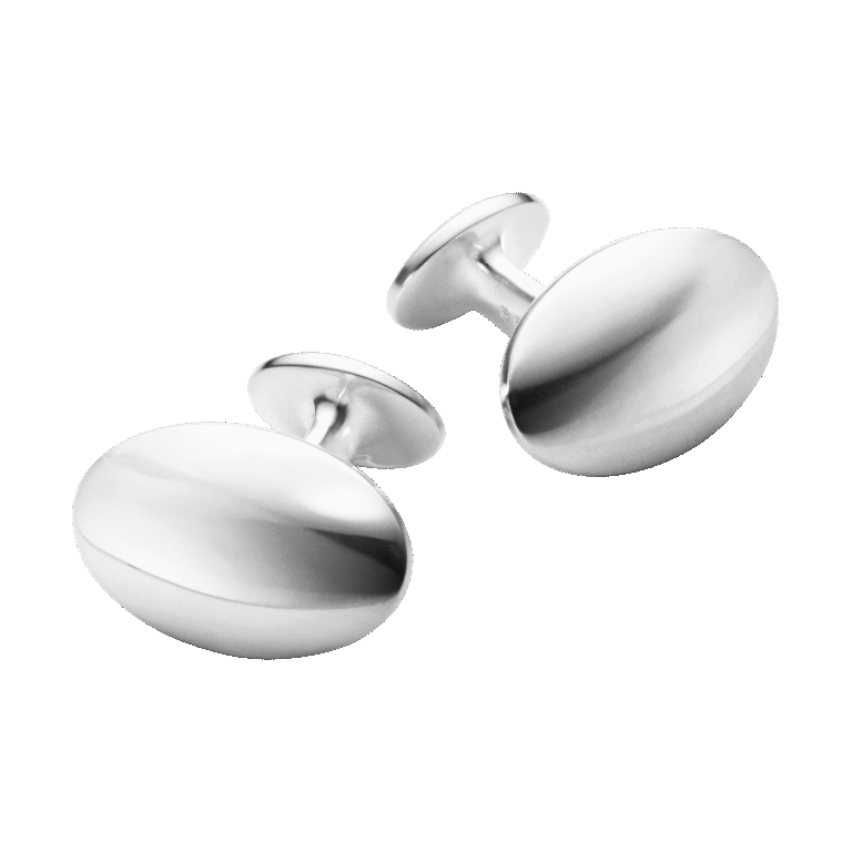 Georg Jensen “Mens classic oval" mansjettknapper i sølv