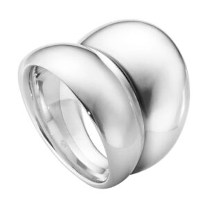 Georg Jensen "Curve" ring bred i sølv