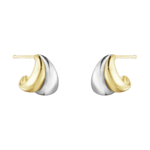 Georg Jensen “Curve small” ørering i sølv og gull