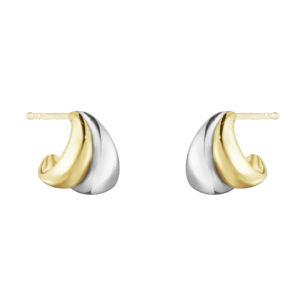 Georg Jensen “Curve small” ørering i sølv og gull