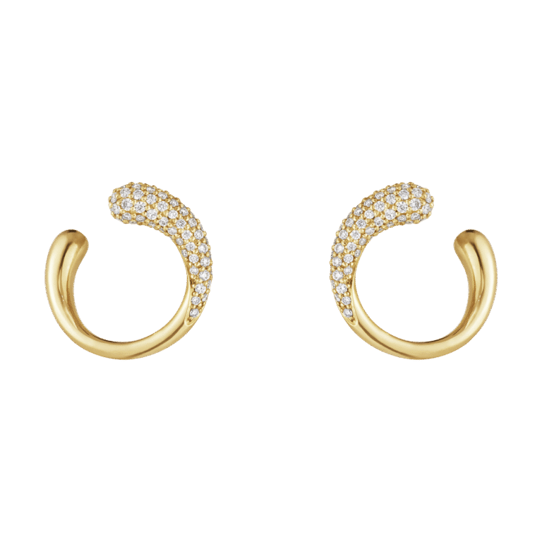 Georg Jensen “Mercy” ørepynt i gult gull med diamanter