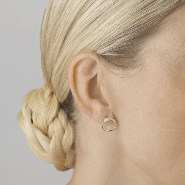 Georg Jensen “Mercy” ørepynt i gult gull med diamanter