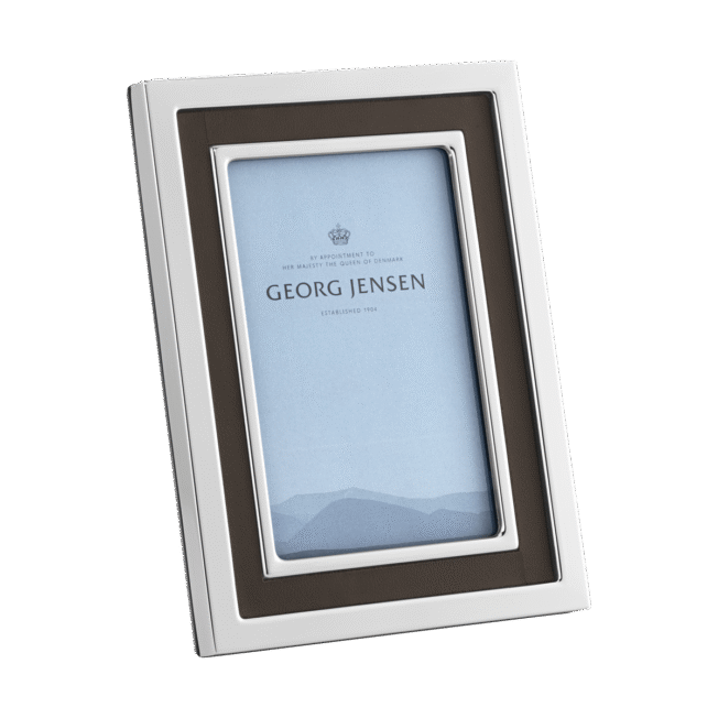 10019596_MANHATTAN_FRAME_5X7_STAINLESS_STEEL_MIRROR_AND_LEATHER Georg Jensen «Manhattan» ramme stål, liten