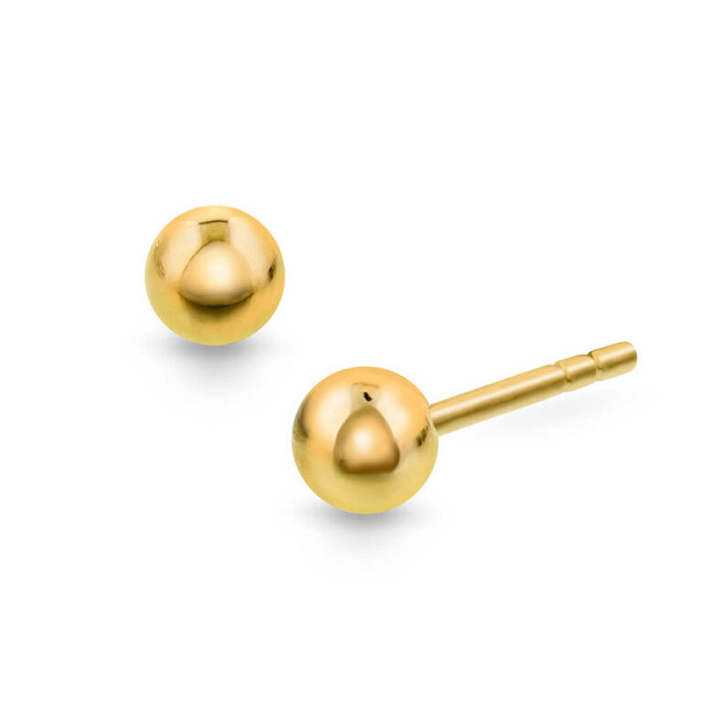 Ørepynt gullkuler 3 mm