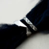 "Fasett" ring i hvitt gull med 0,10 TW.SI , spredte diamanter