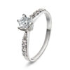 "Superstar" ring i hvitt gull med 0,58 TW SI