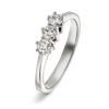 Diamantring 3-stens i hvitt gull 0,45 TW.SI