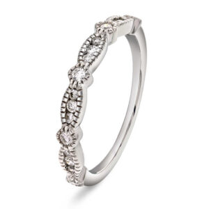 Ring i hvitt gull med diamanter 0,25 W.SI