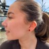 Coeur de Lion ørepynt med rød agat