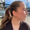 Coeur de Lion øreanheng til ørering med rød agat