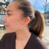 Coeur de Lion øreanheng til ørering med rosenkvarts