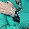 Susanne Friis Bjørner armbånd i sølv med ledd i irregulær form