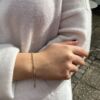 Armbånd i 2-farget gull, singapor mønster