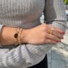 Susanne Friis Bjørner armbånd med rosenkvarts, grå agat og røkkvarts