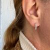Hvitt gull ørering med diamanter 0,31 ct