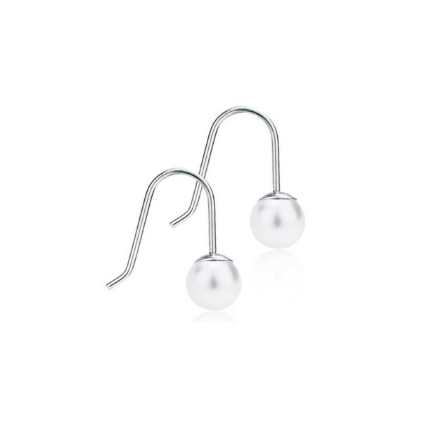 Blomdahl øreheng med titanstift med 6 mm perle