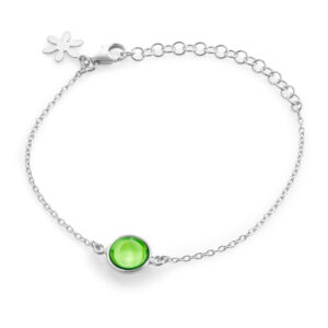 Susanne Friis Bjørner armbånd i sølv med synt. Peridot