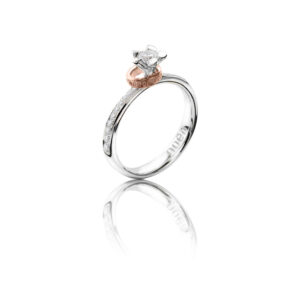 Noën «Love» ring i hvitt gull med diamanter