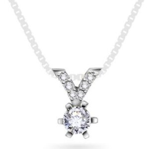 Anheng "Superstar" i hvitt gull med diamanter 0,36 ct