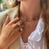 Susanne Friis Bjørner ring i sølv, med stor blomst