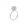 Susanne Friis Bjørner ring i sølv med rosa krystall, liten