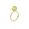 Susanne Friis Bjørner ring forgylt med synt. peridot, liten