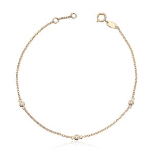 Armbånd i gult gull med diamanter 0.06 ct
