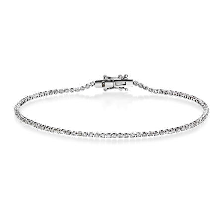 Tennisarmbånd i hvitt gull med 1,00 ct TW.SI