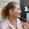Susanne Friis Bjørner kjede i forgylt sølv med dråpeformet lys blå krystall