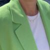 Susanne Friis Bjørner kjede i forgylt sølv rektangulære ledd med ferskvannsperler