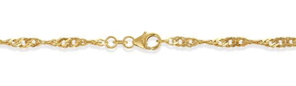 Singapor armbånd i gult gull, 2,9 mm bredde