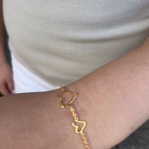 Armbånd med to hjerter fra Susanne Friis Bjørner