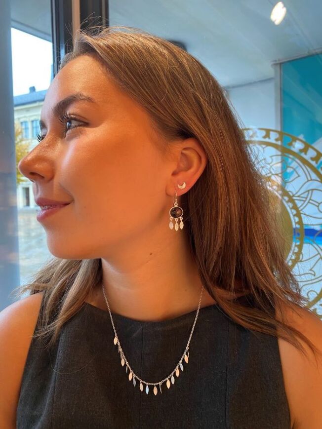 Susanne Friis Bjørner kjede i sølv med små blader
